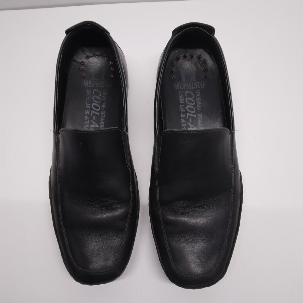 Mephisto Cool-Air Black Leather Slip-on Driving Loafers Shoes Men Size 9 - Picture 3 of 14